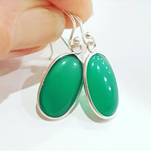 Green Onyx stone earrings