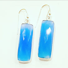Blue Chalcedony Stone drop earrings