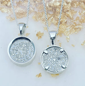 Greek Phaistos medallion replica coin pendant necklace