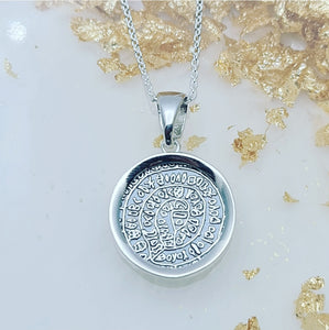 Greek Phaistos medallion replica coin pendant necklace