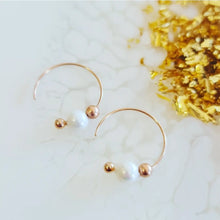 Milli Shell Pearl hoop earrings
