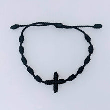 Rosary cross cord necklace + bracelet